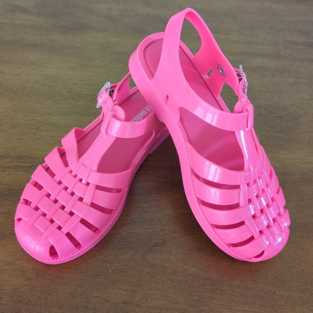 Mini Melissa girls pink Possession Fisherman Sandal big kids size 1